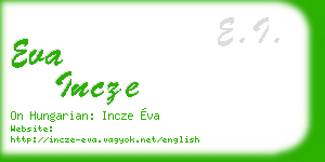 eva incze business card